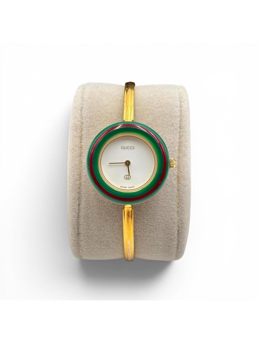 Gucci Interchangeable Bezel Watch with 5 Bezels & Box